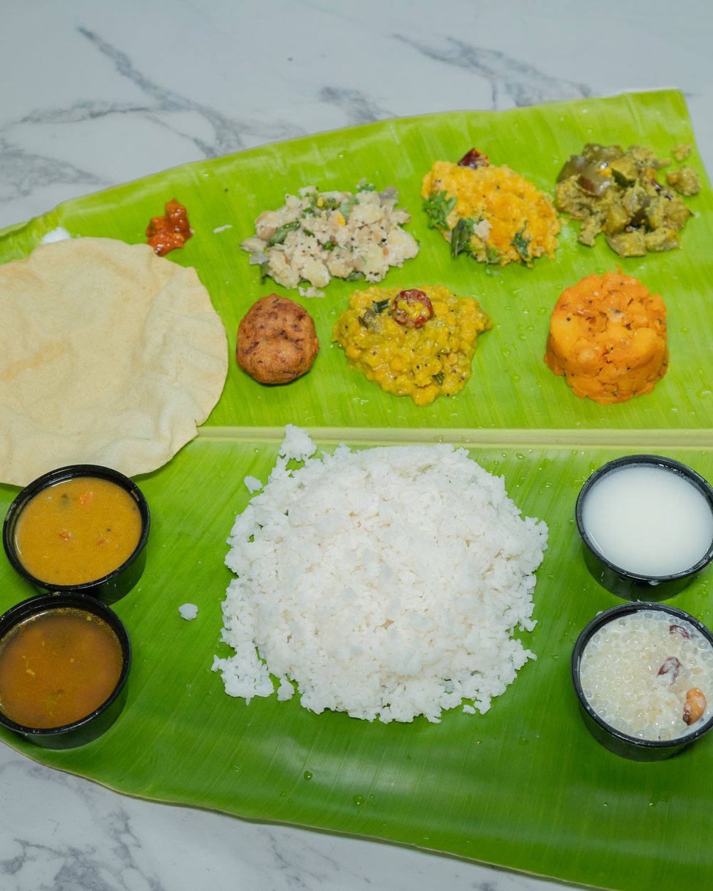 A generous vegetarian meals plate from Happy Eaters Kitchen